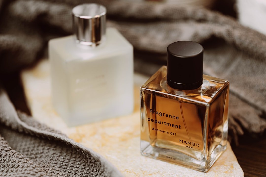 Two perfume bottles forming a small everyday rotation